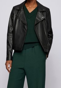 BOSS Skinnjacka - black