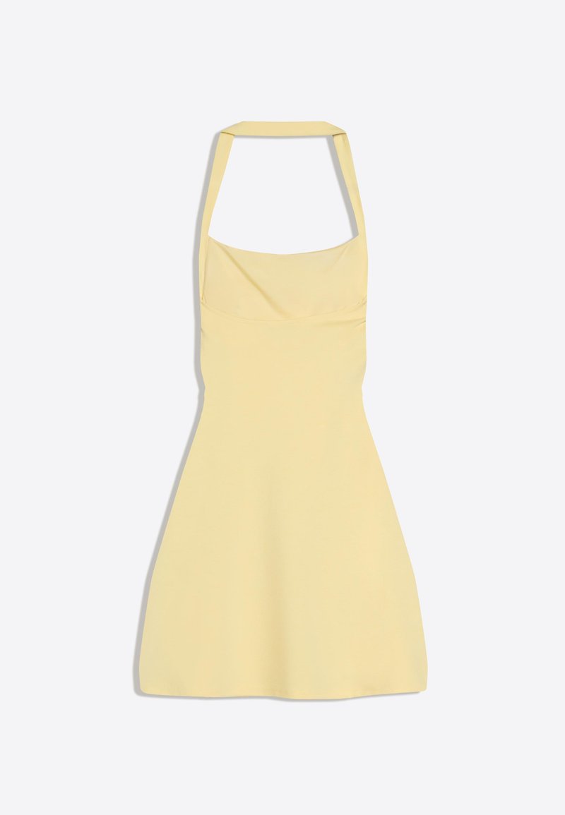 sachin and babi light blue dress Yellow Mini Halter Neck Dress