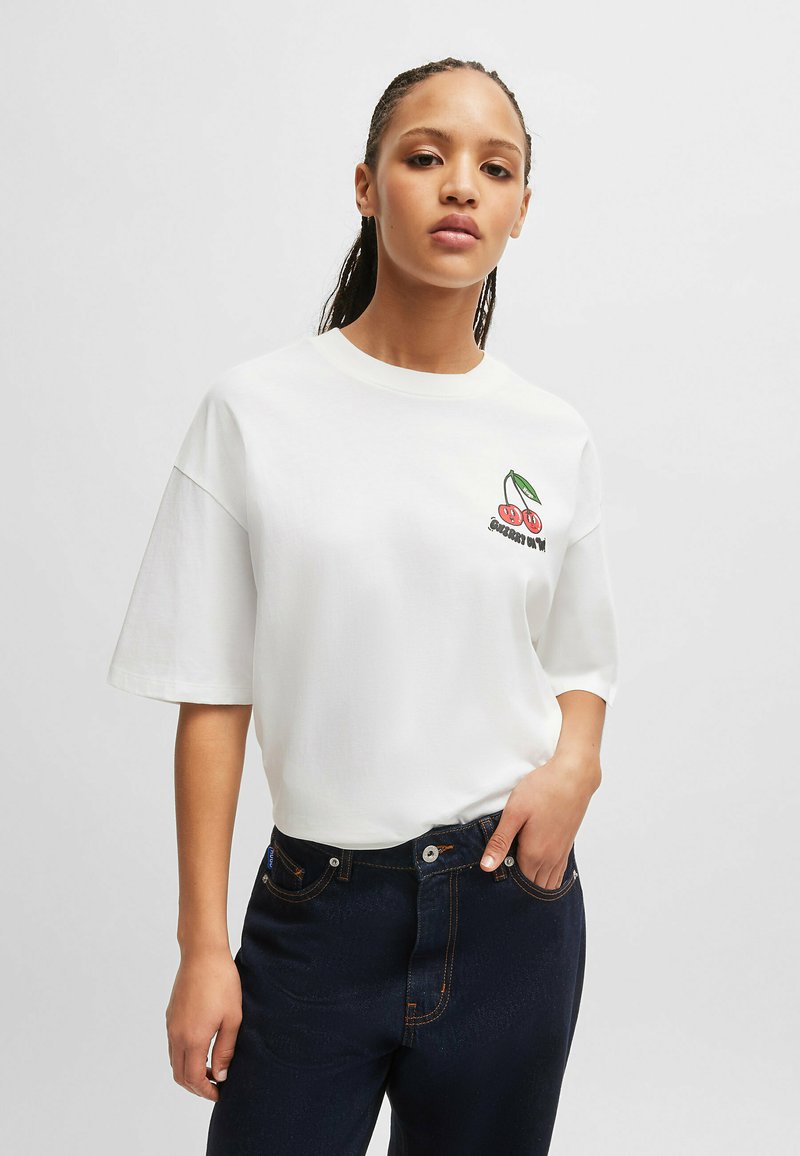 HUGO T-shirt print - white