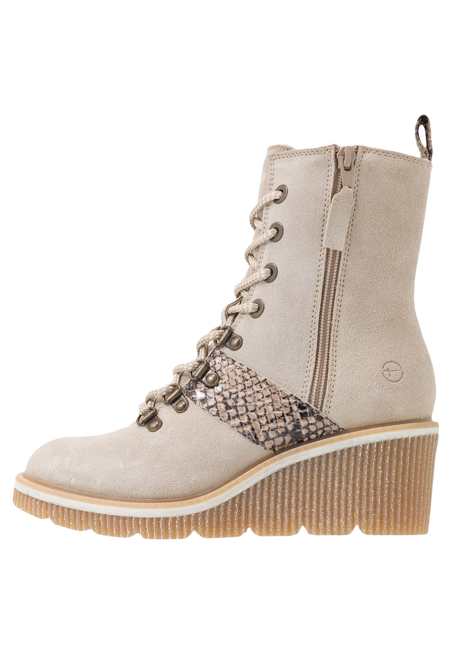 Tamaris Enkellaarsjes met sleehak beigeBeige Zalando.nl Tamaris BOOTS Enkellaarsjes met sleehak beigeBeige