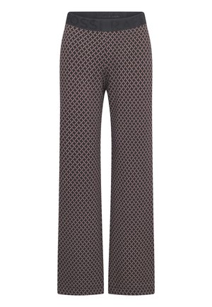 ELAINE RIBBON - Tracksuit bottoms - braun gemustert