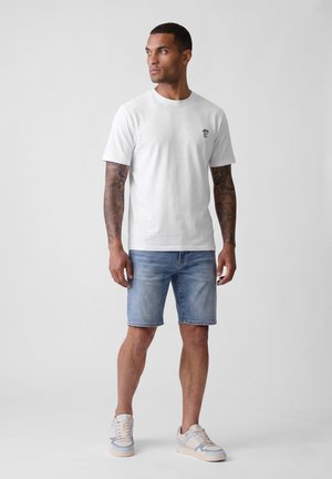 Pier One, 4PACK EMBROIDERY - T-shirt imprimé - black/navy/white/sand