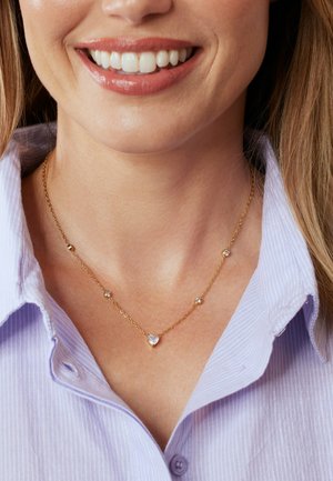 Lucardi, NECKLACES - STAHL CRYSTAL - Necklace - gold-coloured crystal