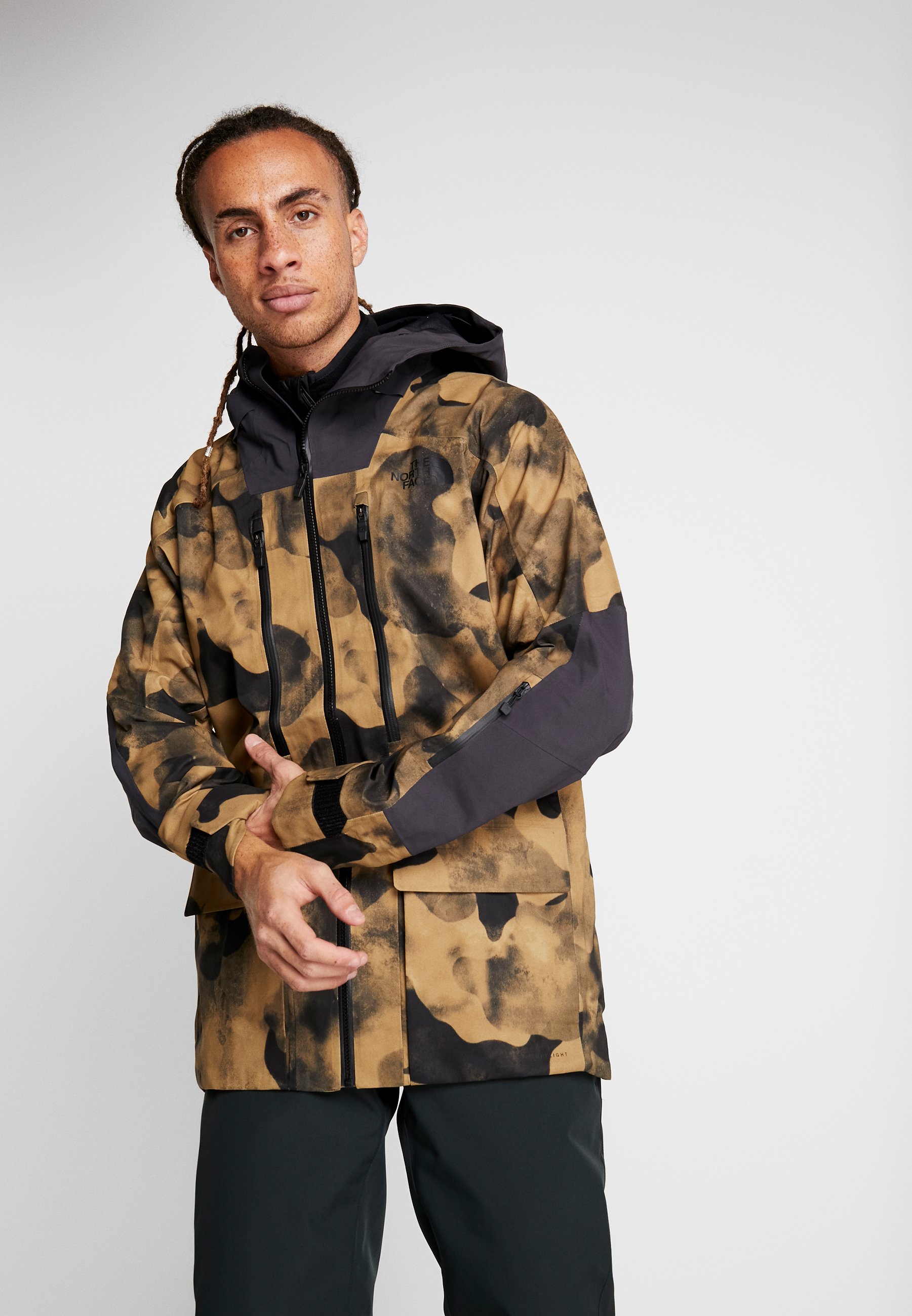 dune ski jacket khaki white