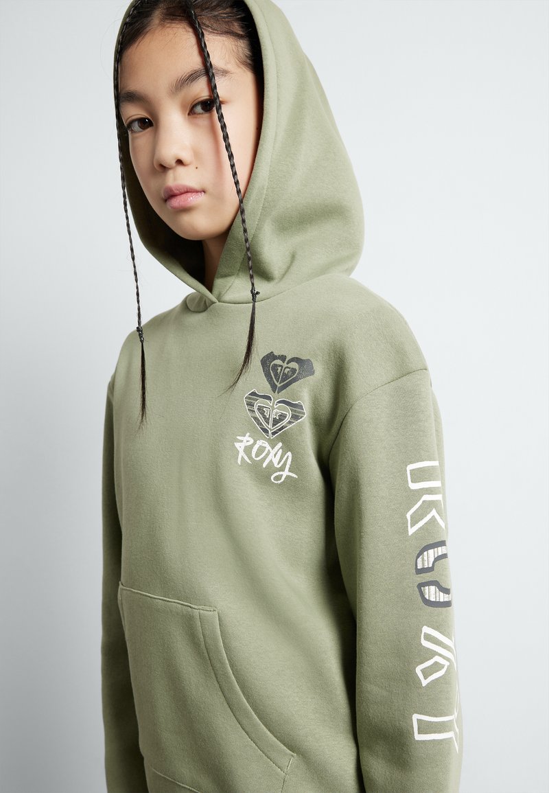 Roxy SURF FEELING BRUSHED - Mikina - green/off-white