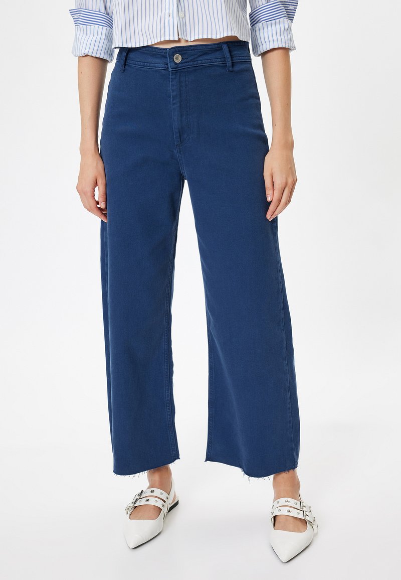 Koton WIDE LEG - Flared Jeans - dark blue