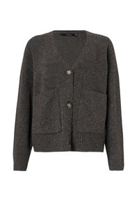 BOOM LS V-NECK BUTTON  NOOS - Gilet - chocolate torte