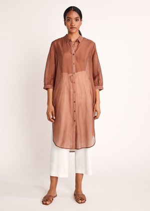 Button-down blouse - burnt sienna