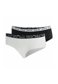 Replay 4ER PACK-SLIP LOGOBUND CULOTTE  STYLE  WATERFALL - Trosor - schwarz weiß