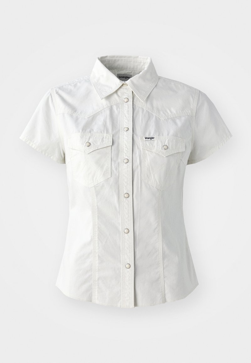 Wrangler Overhemdblouse wit denim/whitedenim Wrangler Overhemdblouse wit denim/whitedenim