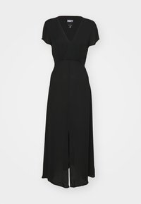 MIDI DRESS WITH BELT - Day dress - black
