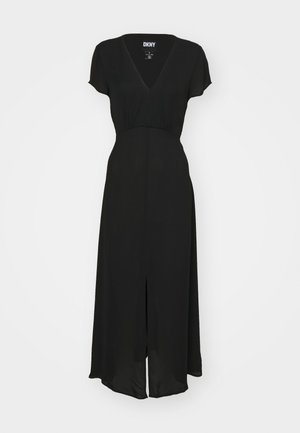 DKNY MIDI DRESS WITH BELT - Nappali ruha - black