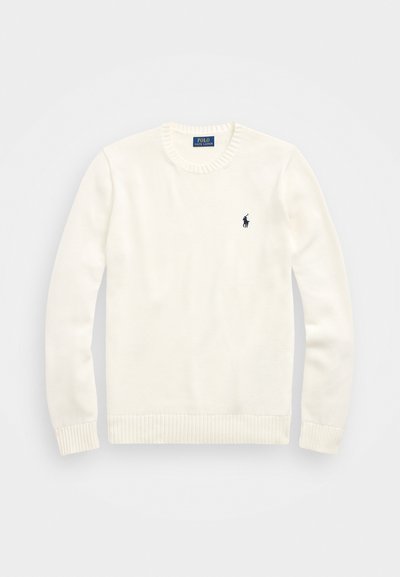 Polo Ralph Lauren COTTON CREWNECK SWEATER - Džemperis - deckwash white