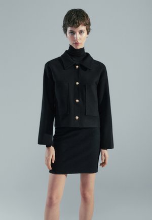 WITH BUTTONS - Cardigans - black