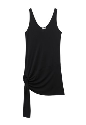 & OTHER STORIES, & OTHER STORIES TIE-HEM MINI DRESS - Robe en jersey - black