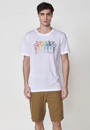 SHORT-SLEEVED - T-shirt imprimé - blanco white