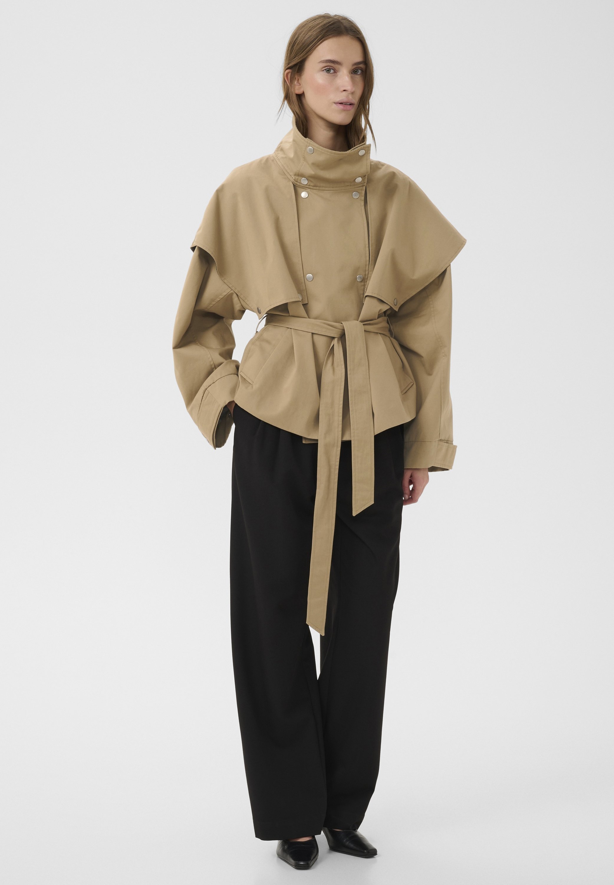 Karen by Simonsen KBDANA SHORT TRENCH - Summer jacket - chinchilla