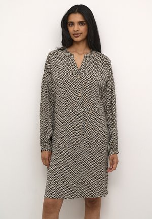 KARINA AMBER - Jurk - black feather graphic print