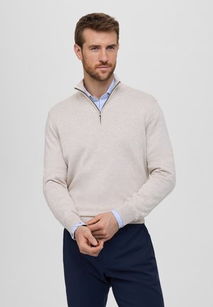 COSILK 1/2 ZIP - Jersey de punto - light beige