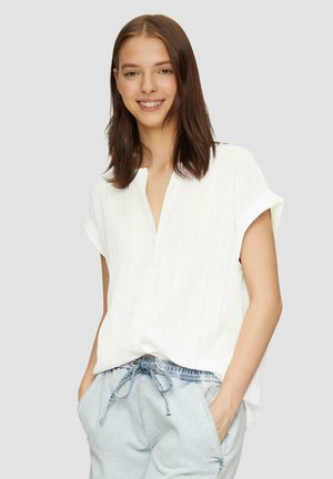 MIT STRUKTURMUSTER - Blouse - weiß