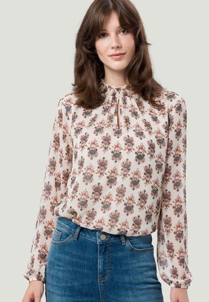 MIT BLÜTENPRINT - Blouse - creambrown