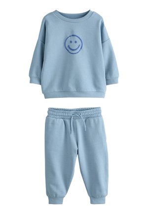 Next PRINTED CREW AND JOGGERS SET - Tepláková súprava - light blue