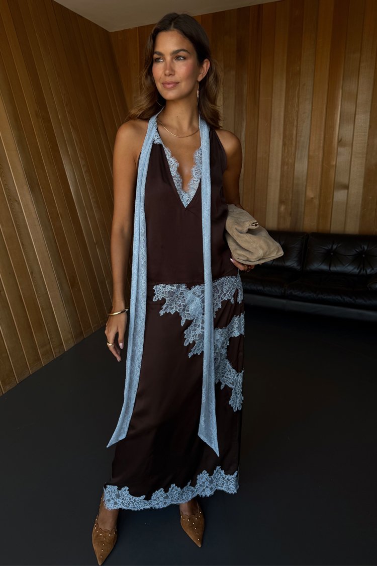 Never Fully Dressed MELANIE SKIRT - Maxi skirt - brown - Zalando.ie
