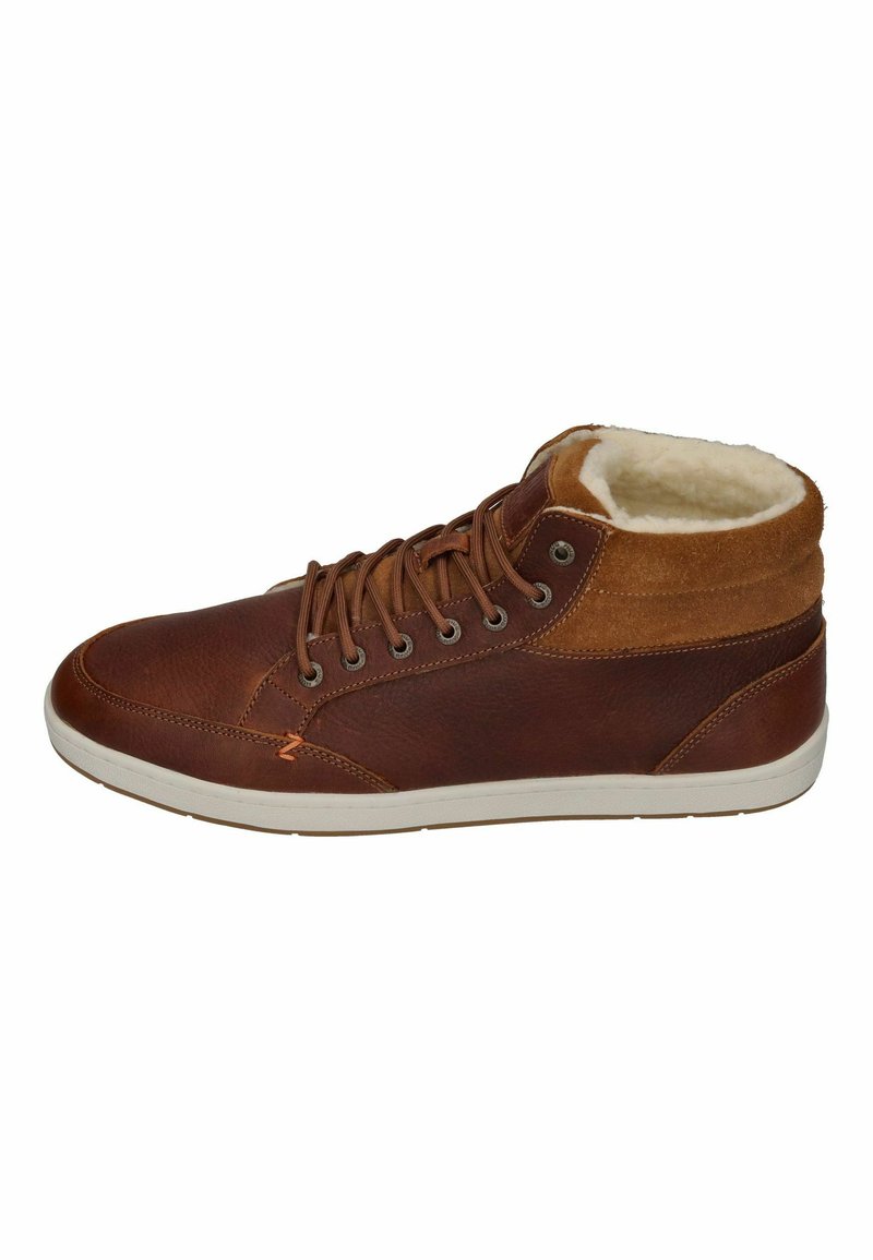 HUB MARK - High-top trainers - cognac