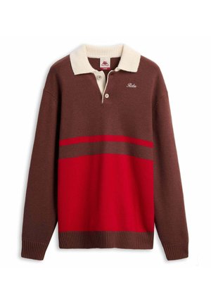 Jersey de punto - brown lab - red cherry - beige natural