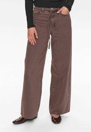 NUBROOKLYN COLOR - Jean droit - black coffee washed