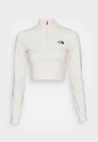 CROP ZIP THROUGH - Camisola de manga comprida - vintage white