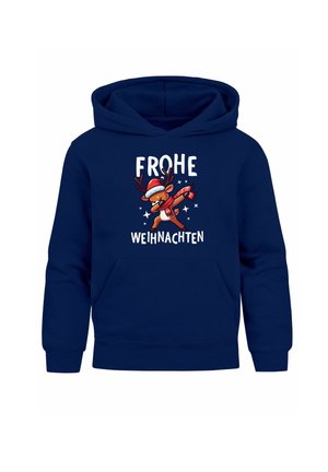 WEIHNACHTSMOTIVE LUSTIGE GESCHENKE OUTFIT - Kapuzenpullover - dabbing rentier navy