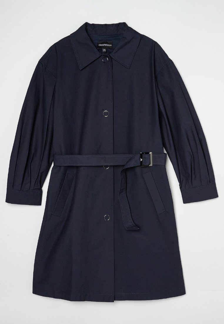Emporio Armani Trenchcoat donkerblauw Emporio Armani Trenchcoat donkerblauw