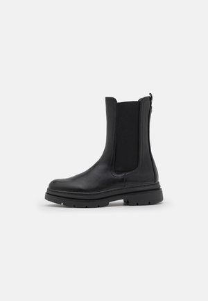 Enkellaarsjes met plateauzool - black