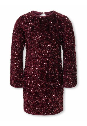 ONLY GIRLS, KOGCONFIDENCE LS SEQUIN FLARED DRESS JRS - Коктейлна рокля/Парти рокля - winetasting
