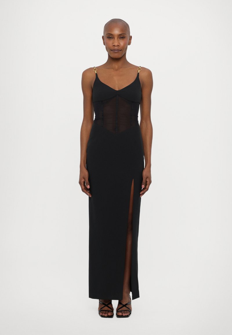 cavalli corset dress Just LONG - Occasion wear - black Size:US 8 Mini Crepe Halter Dress LowStock:44004485529651 Vintage roberto