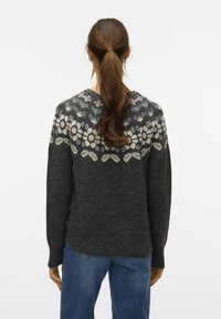 Vero Moda VMSIMONE NORDIC - Trui - dark grey melange