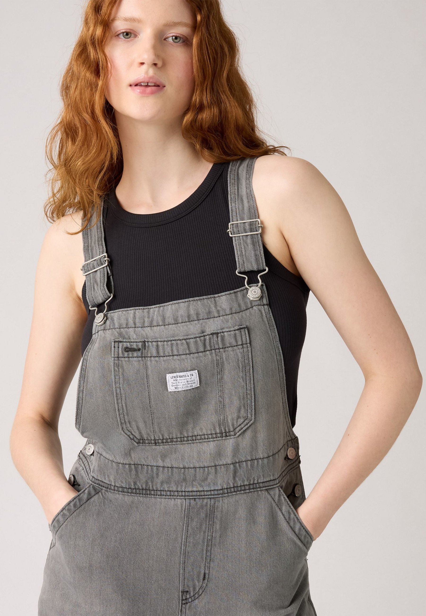 Levi's® XL OVERALL - Denim Dungarees - freshly detailed/dark-blue