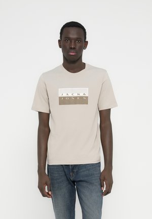 JCOFUSION DOTS PRINT TEE CREW  - T-shirt imprimé - pure cashmere