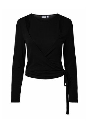 Pieces, LONG SLEEVED TOP PCJULIANE ROYA 2 IN 1 - Kardigán - black