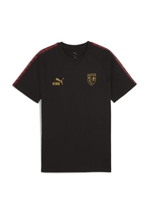 T-shirt con stampa - black matte gold