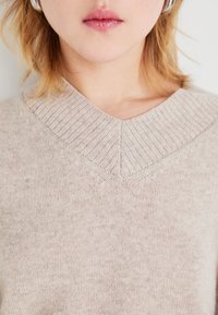 Weekday REESE V NECK - Pullover - light mole