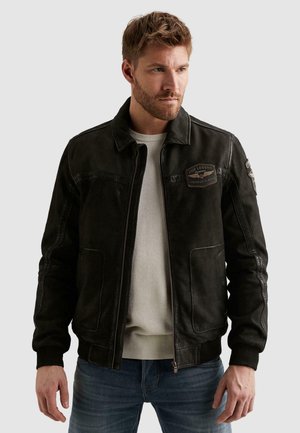 HUDSON - Leren jas - moonless night