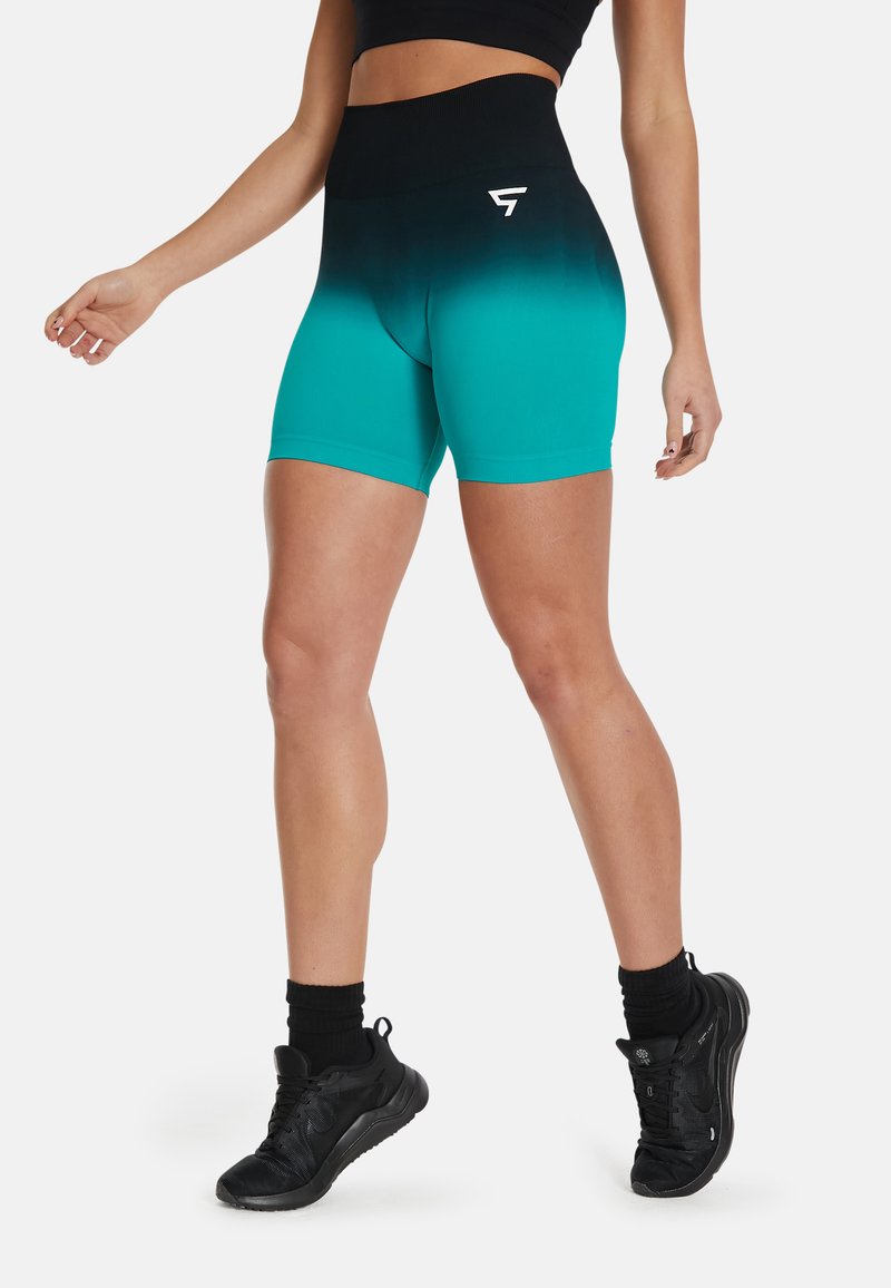 SQUATPROOF HIGH WAIST - Pantalón corto de deporte - black blue