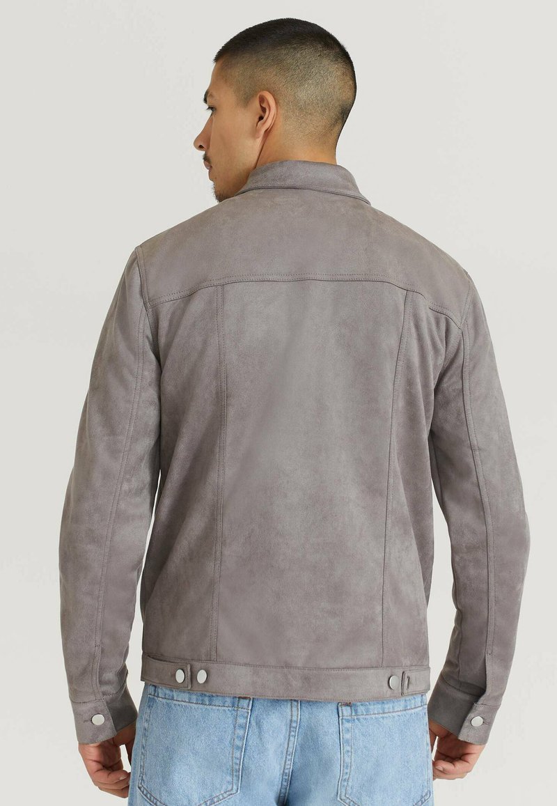 Herren Leichte Jacken | Studio Total Kunstlederjacke grey/grau - RR87517 Herren Leichte Jacken | Studio Total Kunstlederjacke grey/grau - RR87517