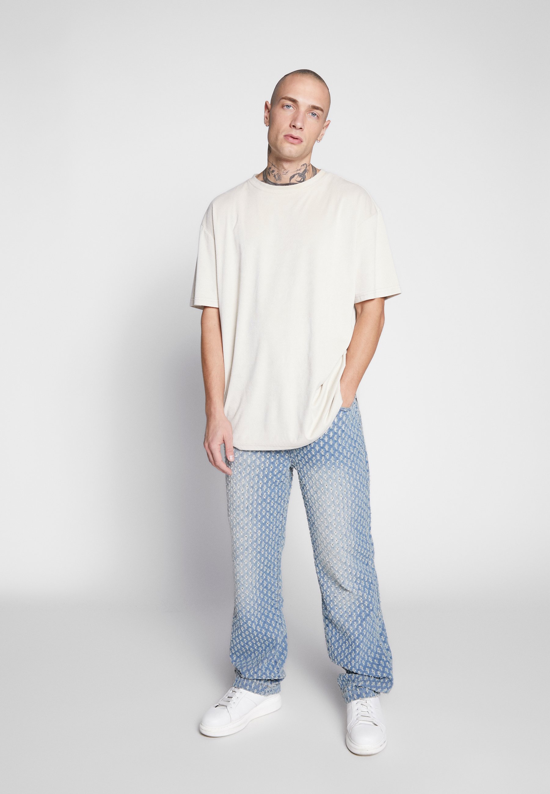jaded london light blue distressed skater jeans