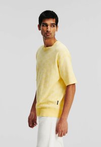 KARL LAGERFELD IKON KNITTED - Marškinėliai su spaudiniu - lemon drop