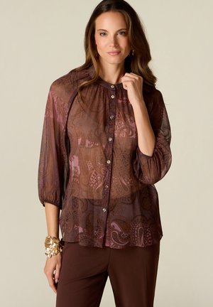 Oltre, CAMICIA FANTASIA - Hemdbluse - marrone