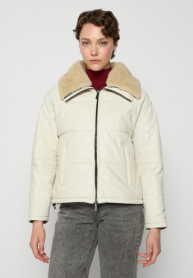 Oakwood Leren jas crème