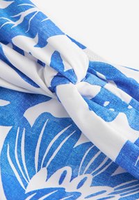 Next ROLL TOP HIGH WAIST - Slip bikini - blue white